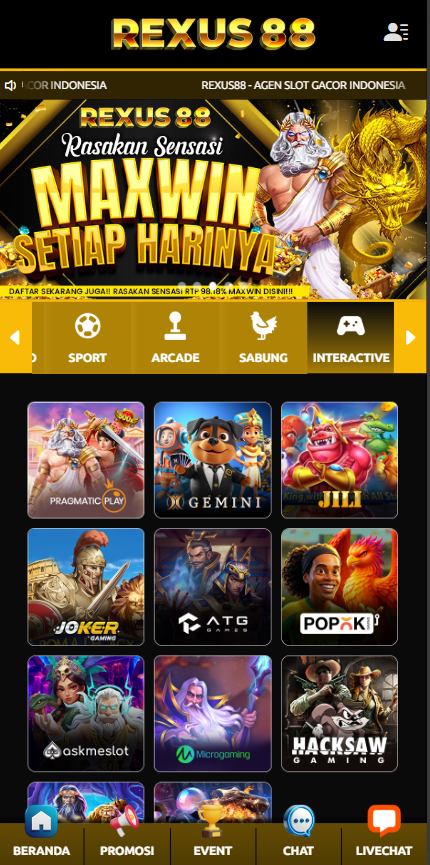 Cuplikan Halaman Interactive Rexus88